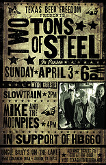 Advance Tickets for Drink Beer, Save Texas party with Two Tons of Steel